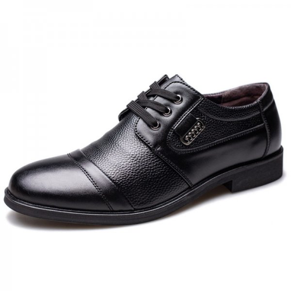 Men's Casual Leather Shoes Lychee Pattern Leather Shoes Men's Shoes