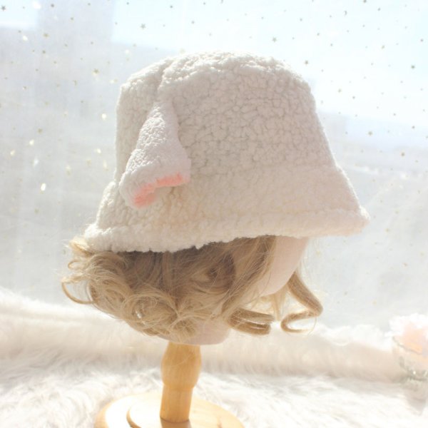 Milky White Cute Lamb Baa Pot Hat