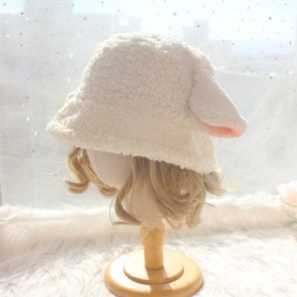 Milky White Cute Lamb Baa Pot Hat