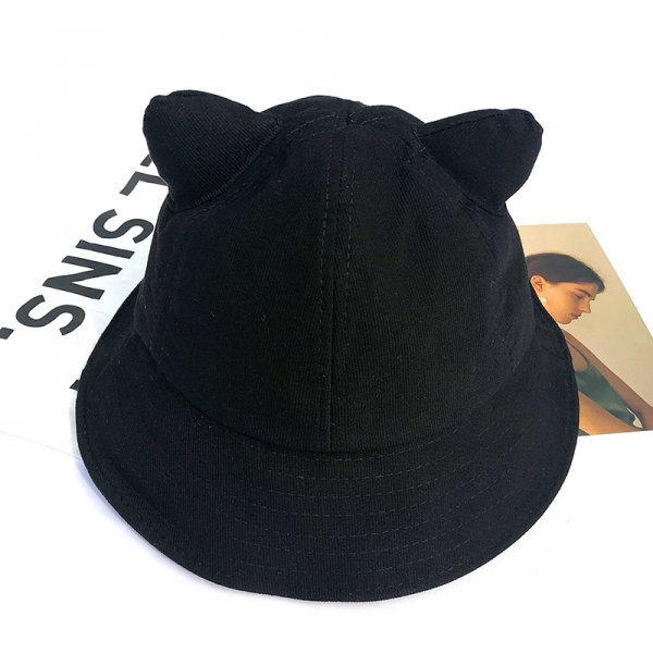 Cute Cat Ears Small Tail Fisherman Hat Women's Korean Style All-match