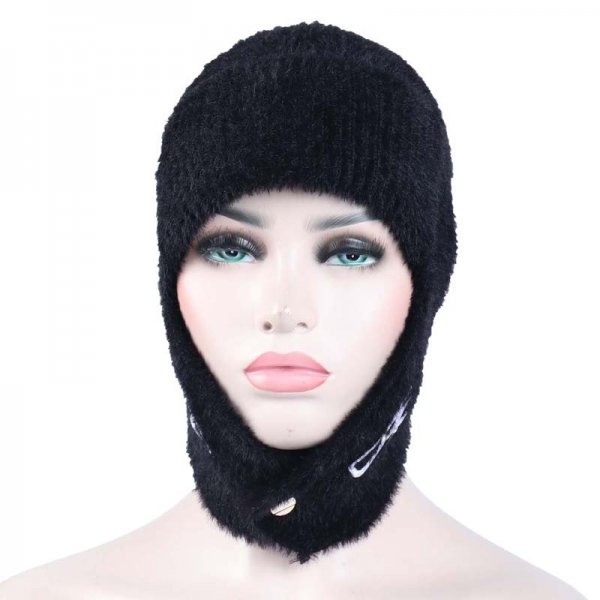 Women's Wool Knitted Ear Protection Hat Warm Pullover