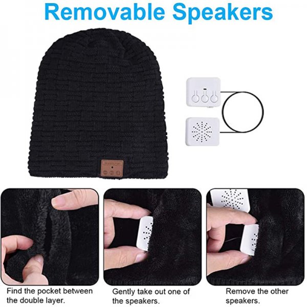 Binaural Music Call Stereo Warmth Removable And Washable Bluetooth Headset Hat