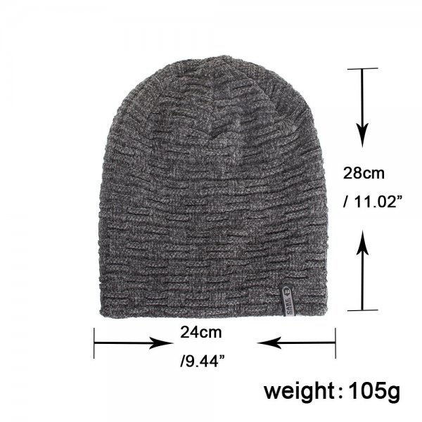 Fleece Horizontal And Vertical Pattern Cloth Hat