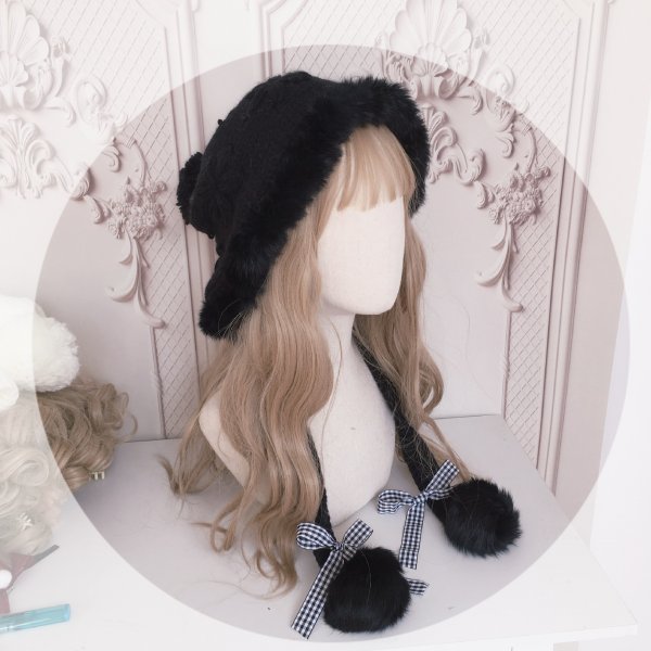 Rabbit Fur Autumn Winter Warm Wool Beanie Ear Protector